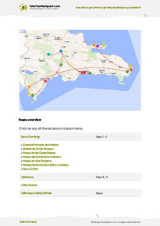 example page 4 from our offline Travel Guide for Dominican Republic